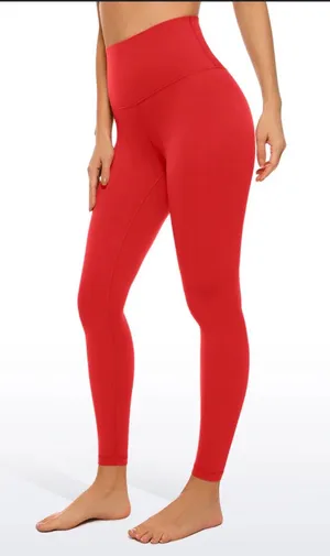 Crz Yoga Red High Waisted Air Feeling Leggings thumbnail 1