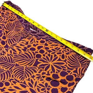 Sundance Orange Purple‎ Floral Abstract Print Pull on Pants Coastal Lagenlook M thumbnail 10