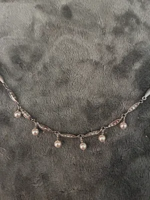 Vintage Swarovski Silver Toned Necklace With Swan Tag thumbnail 2