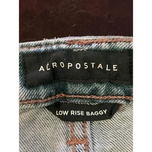 Aeropostale Low Rise Baggy Jeans Womens 000 Short Light Wash Blue Relaxed Denim thumbnail 8