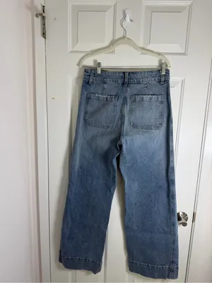 H&M Wide-Leg High-Rise Jeans in‎ Blue Wash thumbnail 3