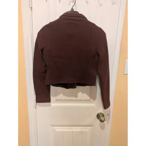 Zara maroon biker jacket cotton Size M thumbnail 12