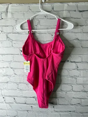 NWT shade and shore Hot Pink Terry One-Piece Swimsuit small thumbnail 4