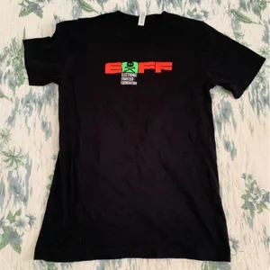 EFF Electronic Frontier Foundation T Shirt Tee XS Black thumbnail 1