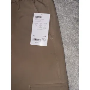 Athleta Promenade Wide Leg Cargo Pant Large Neutral French Soft Dance NWT thumbnail 3