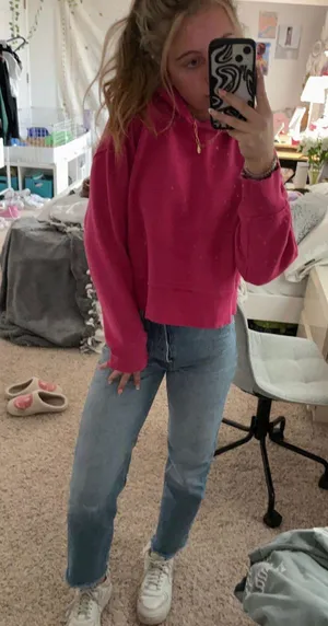 ZARA hoodie pink thumbnail 1