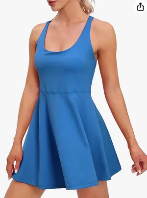 Heathyoga Womens Tennis Dress with Shorts Underneath Workout Dress with Built-in Bra Athletic Dresses Golf Dress Exercise Dress thumbnail 2