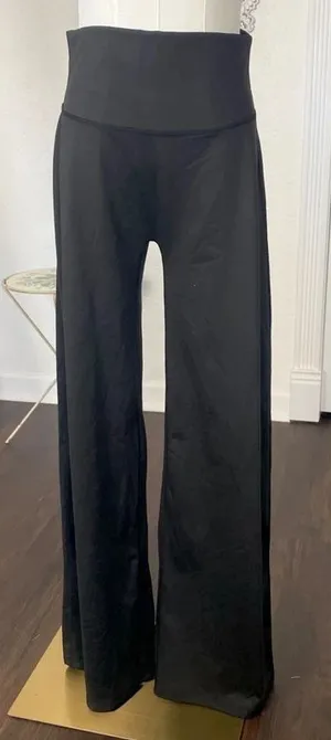 NWOT Pobodo High Waisted Yoga Casual Wide Leg Pants Size M Black thumbnail 1