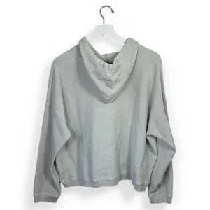 Aerie Sage Pale Green Ribbed Cropped Hooded Sweatshirt Drawstring W2212 Sz XL thumbnail 2