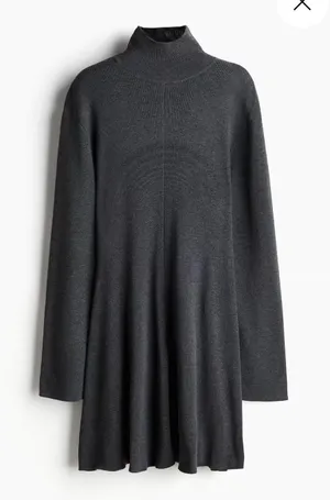 H&M Fine-Knit Mock Turtleneck Dress thumbnail 1