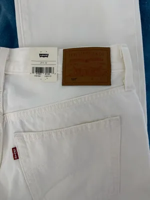 White Levi’s Jeans 501 High-Rise Denim thumbnail 4