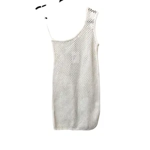 LUSANA Open Knit‎ One Shouldered Mini Dress White NWT Sz 4 thumbnail 2