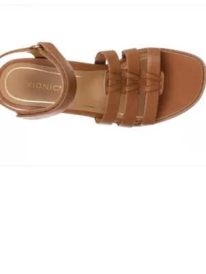 NEW $150 Vionic Maisy Ankle Strap Sandal 12 M, TAN TMB LEATHER thumbnail 4
