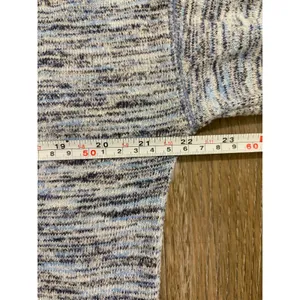 Aerie Cropped Long Sleeve Top Drawstring Hem Marled Gray/Blue XS Casual thumbnail 5