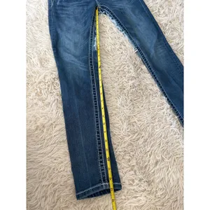 Miss Me‎ Mid Rise Skinny Jeans Embellished Pockets Rhinestones Sequins Size 26 thumbnail 5
