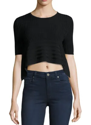Opening Ceremony Linear Ribbed Crop Top Size XS EUC thumbnail 1