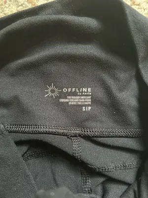 OFFLINE by Aerie Black High-Rise Leggings with pockets thumbnail 3