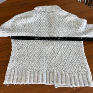 Apt 9 Cardigan Sweater M Cream Cable Knit Ribbon Tie Front Coquette Cozy Cottage thumbnail 6