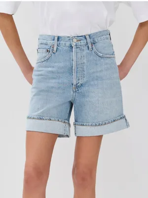 Agolde Dame High Waisted Cuffed Denim Shorts thumbnail 1
