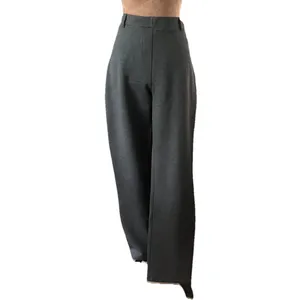 Quince Women Ultra-Stretch Ponte Straight Leg Pants Charcoal Large thumbnail 3