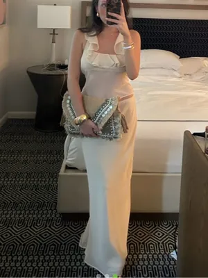 Cream Maxi Skirt - Sleek High-Rise Silhouette thumbnail 3