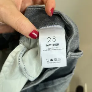 Mother Looker Ankle Fray Skinny‎ Jeans Sz 28 All Nighter Premium Denim Gray thumbnail 7