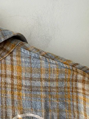 Altar’d State Plaid Crop Button Down Smiley‎ Face Top thumbnail 4
