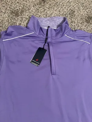 Michel Rouen Stay stylish on the course with this sleek purple golf vest. Perfect for layering, it offers comfort and flexibility for every swing. thumbnail 5