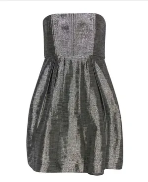 Alice + Olivia strapless gold Mini Dress thumbnail 1