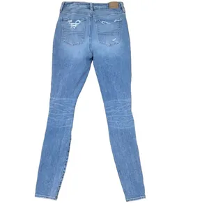 American Eagle The Dream Jean Super Hi-Rise Distressed Light Wash Jegging Jeans thumbnail 6
