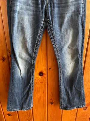 Miss Me Ladies Dark Blue Bootcut Jeans with Fading Angel wing pockets size 29 thumbnail 5