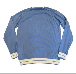 Brandy Melville Blue White Vneck Oversized Tennis Prep Sweater S M L thumbnail 3