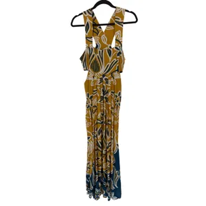 Celandine Anthropologie Floral Cutout Maxi Dress Boho Summer Resort Vacation,‎ L thumbnail 4