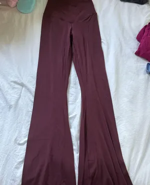 Aerie Maroon Flare Leggings thumbnail 1