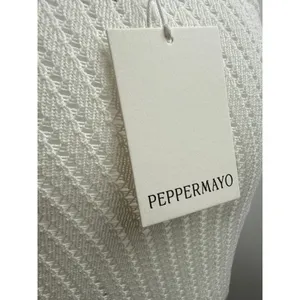 NEW Peppermayo White Sleeveless Cut Out Summer Beach Maxi Tank Sheath Dress S/M thumbnail 4