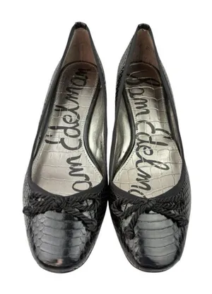 *Sam Edelman Hope Kitten Heels Women’s Size Back Patent Leather Academia Croc thumbnail 1