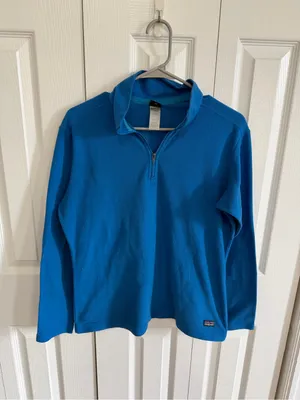 Patagonia Capilene Micro D 1/4 Zip Light Fleece Blue Size Large thumbnail 2