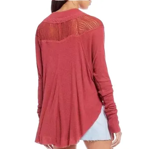 FREE PEOPLE Women’s Spring Valley Lace Trim Long Sleeve Thermal Top thumbnail 2
