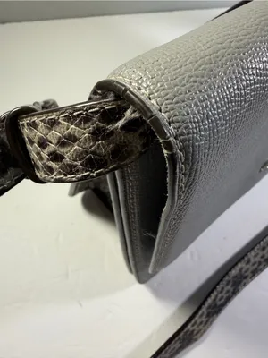 Coach Gray Leather Crossbody Bag - Silver Logo thumbnail 6