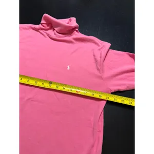 Ralph Lauren Sport Pink Cotton Turtleneck Long Sleeve Top Women Medium thumbnail 5