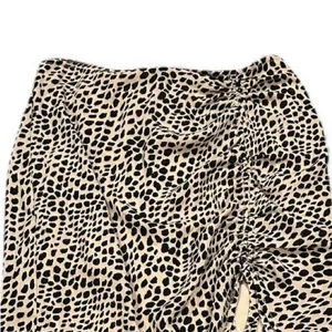 Anthropologie ANTHRO SADIE & SADE Leopard Animal Print Side Ruched Skirt Size M thumbnail 4