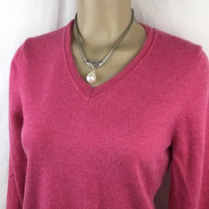Victor Alfaro 100% Wool Pink Vintage Long Sleeve Sweater L thumbnail 3