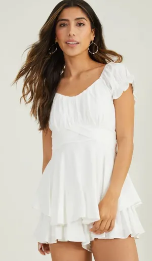 Altar'd State White Romper (Small) thumbnail 1