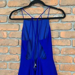 Charlotte Russe Open Back Cocktail Dress Strappy Sleeveless Bright Blue Size M‎ thumbnail 4