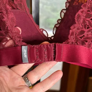 Aerie Lace Bralette in Burgundy Size Medium thumbnail 7