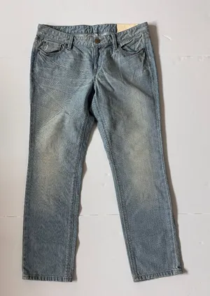 LOFT Modern Slim Jeans Size 12 Light Wash Straight Leg Y2K Denim thumbnail 1