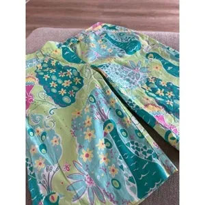 NEW WHITE TAGS Lilly Pulitzer‎ VINTAGE Short Shorts Pink Green 4 Stretch RARE thumbnail 2