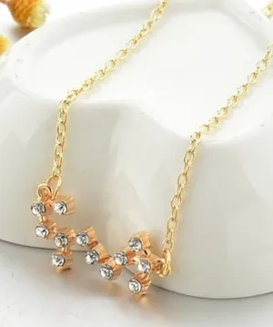 NEW Scorpio Gold‎ Crystal Constellation Necklace Gold thumbnail 1