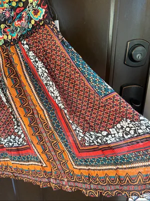 NWT Anthropologie BHANUNI BY JYOTI Beaded Embroidered Multi Pattern Top Medium thumbnail 8