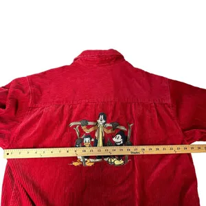 Vintage Disney Shirt Large Goofy Donald Mickey Corduroy Quarter Button Rare 90s thumbnail 15